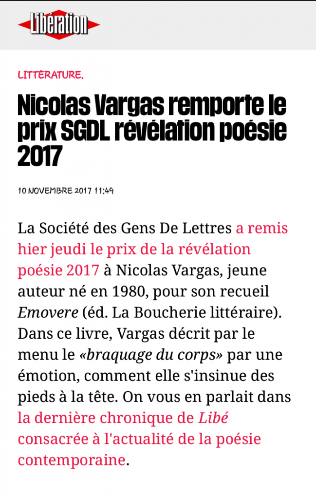 article Prix SGDL Libé